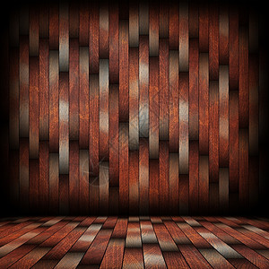 木头控制板墙壁和地上的木条形供你建筑内部设计用的空房间图片