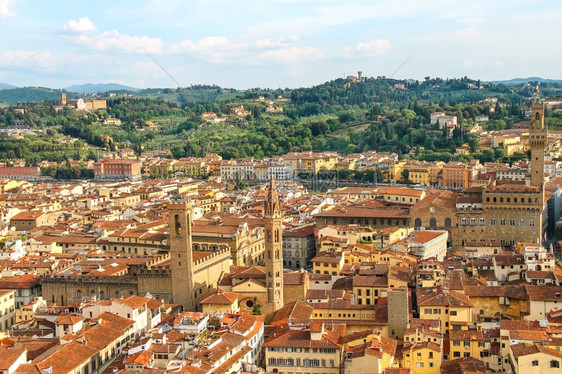 地平线意大利佛罗伦萨历史中心的顶端视图维奇奥图片