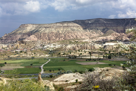 风景优美火山的古老土耳其AnatoliaAnatoliaGoreme公园卡帕多西亚露天风景土耳其卡帕多西亚古老洞穴景观图片