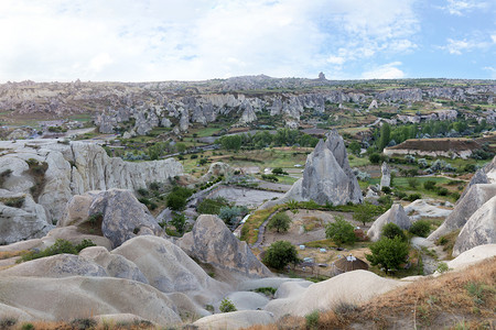 土耳其AnatoliaAnatoliaGoreme公园卡帕多西亚露天风景土耳其卡帕多西亚古老洞穴景观空气的安纳托利亚图片