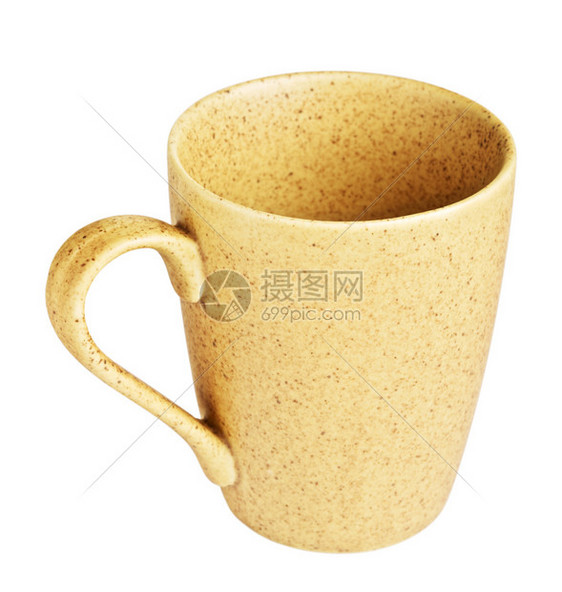 食物装饰单身原黄色咖啡杯白底片与世隔绝的黄斑咖啡图片