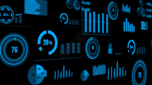 渲染统计数据用于财务分析的愿景商业仪表板3D使计算机图形用于财务数据分析的愿景商业仪表板能够用于财务数据分析图片
