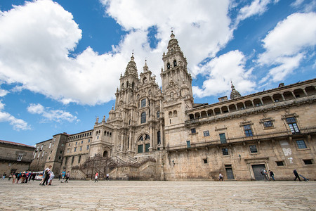 城市寺庙西班牙加利亚世界遗产地点圣亚哥德孔波斯泰拉统一世界大教堂著名的图片