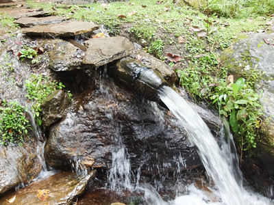 旅行山里的泉水季节人们图片