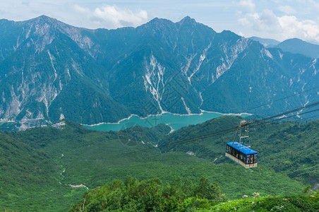 全景高山缆车图片