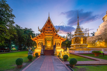 景观泰国清迈市中心的WathraSingh寺庙亚洲兰纳图片