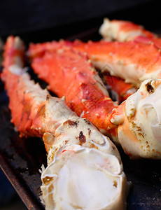 辣椒螃蟹食物烤混合的海鲜加龙虾平静鱼蓝面圈和大虾颜色最佳背景