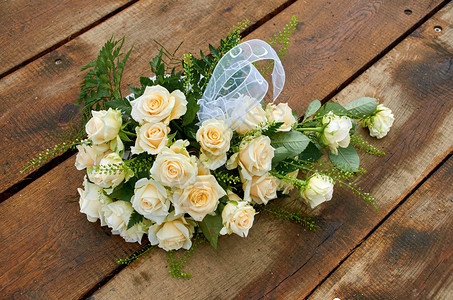绽放传统优雅单结婚花束图片