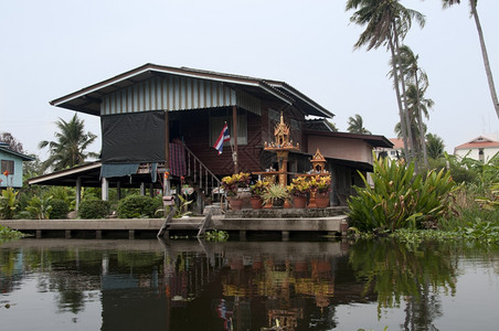 住宅森林曼谷老泰国的Klong家热带图片