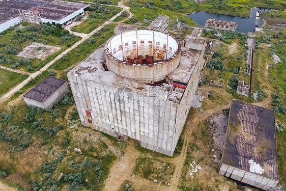 堵塞建造旧被废弃的未完成核电厂和的核电厂破坏图片