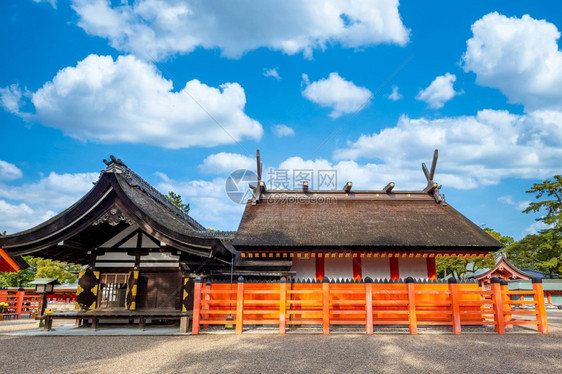 亚洲日本大阪的住吉社神日本阪关西市的住吉社或神圣桥图片