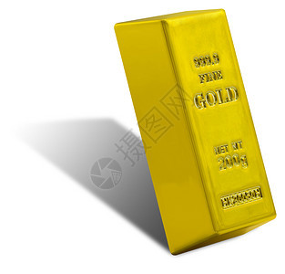 Golden栏作为白色背景的金融概念闪亮安全商业图片