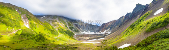 堪察卡半岛的全景火山风优美地震堪察加图片