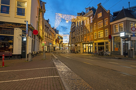 屋荷兰阿姆斯特丹街头的圣诞节装饰品荷兰阿姆斯特丹西班牙语艺术图片
