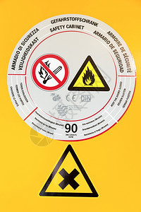 酸在化学或工业品安全柜上粘贴化学或工业用品叉贮存图片