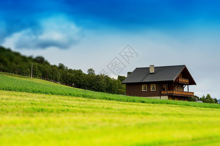 假期挪威古典小屋景观背hd挪威古典小屋布OKh背景散微图片