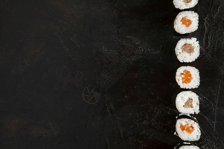 军舰美食放顶视图味寿司与复制空间分辨率和高品质美丽照片顶视图味寿司与复制空间高品质美丽照片概念图片
