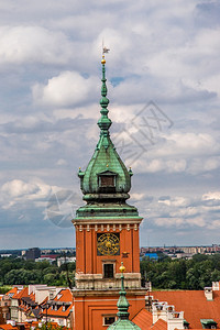 城市景观旅游波兰下午华沙的全景场观cH0FFFF3cH1F2FF城堡图片