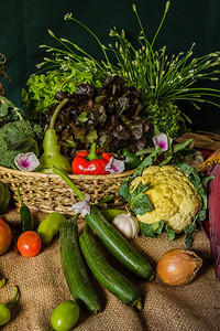 蔬菜草和水果作为烹饪的原料卷心菜吃自然图片