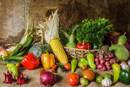 蔬菜草和水果作为烹饪的原料优质生成熟图片