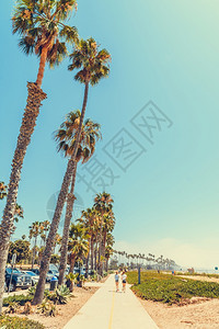 镇旅游美国加利福尼亚太平洋沿岸的圣巴拉金图片