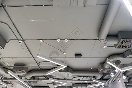 活力阀门将不同通信作为现代办公设计的一部分以不同的通信方式设置最高基础施天花板墙图片