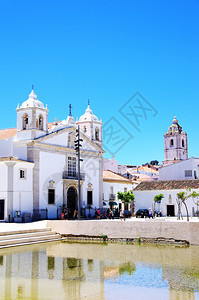 城市景观文化场葡萄牙阿尔加夫拉各斯市旧教堂图片