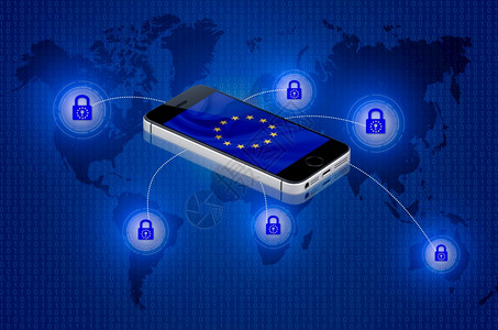 电脑欧洲联盟全球的根据新通用数保护条例GDPR保护个人信息欧盟是法律中关于所有通用数据保护条例的数据保护和隐私的规定图片