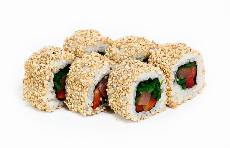 海藻美食各种寿司和生鱼片健康图片