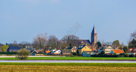 Rucphen荷兰北布拉班特的一个小而生锈村庄一个受欢迎的村庄天线风景建筑物镇图片