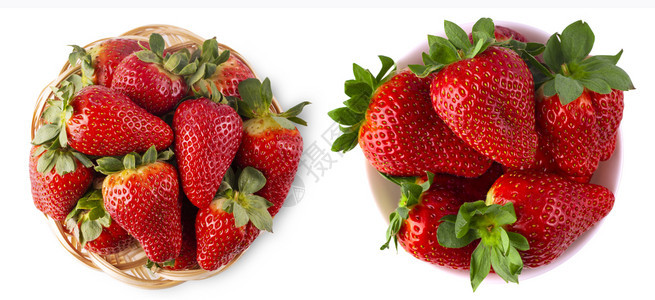 浆果古老的可口棕色螺旋篮子白背景的草莓被孤立在白皮上里普草莓贴近图片