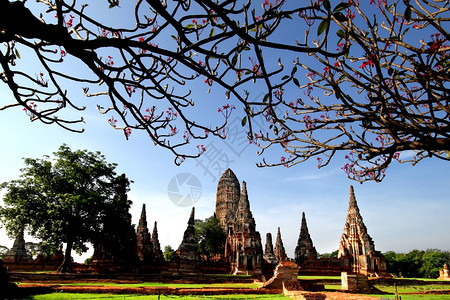 泰国寺庙watChaiwatthanaram大城府泰国修道院东南猜瓦他那拉姆图片