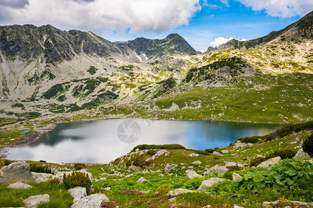 首脑欧洲罗马尼亚特兰西瓦雷泰扎特公园布库拉山湖反射美丽的图片
