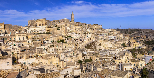 Basilicata的古老洞穴城市Matera意大利的地标和流行旅游景点世界建筑学村庄图片