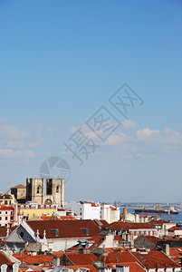 老的葡萄牙西大教堂里斯本美丽的城市风景葡萄牙阿尔法玛旅游的图片