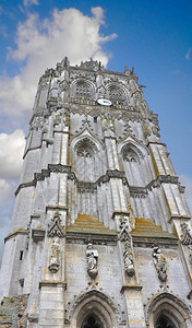 法语龙飞凤舞旅行法国VerneuilsurAvre教堂塔图片