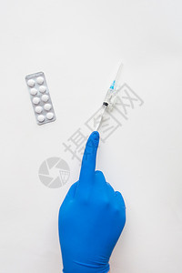注射器与药品背景图片