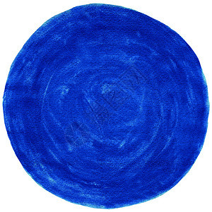 钴领域白色背景上孤立的油漆纹理圆状水彩形以手工制作技术创造的空圆形藻华背景摘要白圆形空溅图片