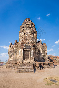 文化佛塔PhraPrangSamYot寺庙泰国Lopburi中心古老建筑历史图片