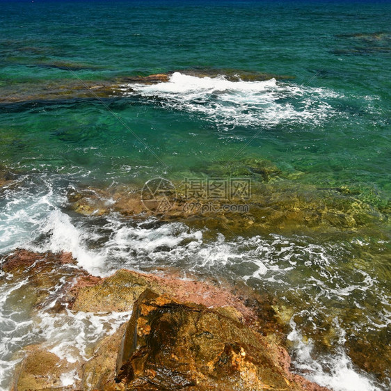 克里特岛冲浪旅游和节假日的夏季背景希腊克里特惊人在海滩上的风景希腊雪地奇异摄影图片