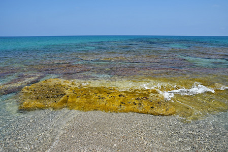 海岸清除旅游和节假日的夏季背景希腊克里特惊人在海滩上的风景希腊雪地奇异为了图片