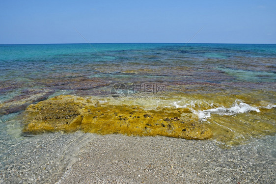 海岸清除旅游和节假日的夏季背景希腊克里特惊人在海滩上的风景希腊雪地奇异为了图片