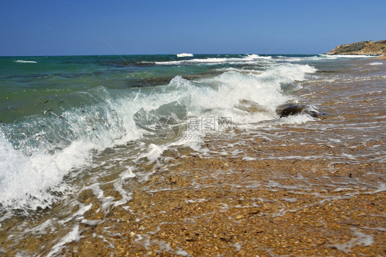 溅旅游和节假日的夏季背景希腊克里特惊人在海滩上的风景希腊雪地奇异沿海液体图片