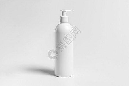 为了高分辨率化妆品瓶3D包装使分离模型适合设计元件的白色插图图片
