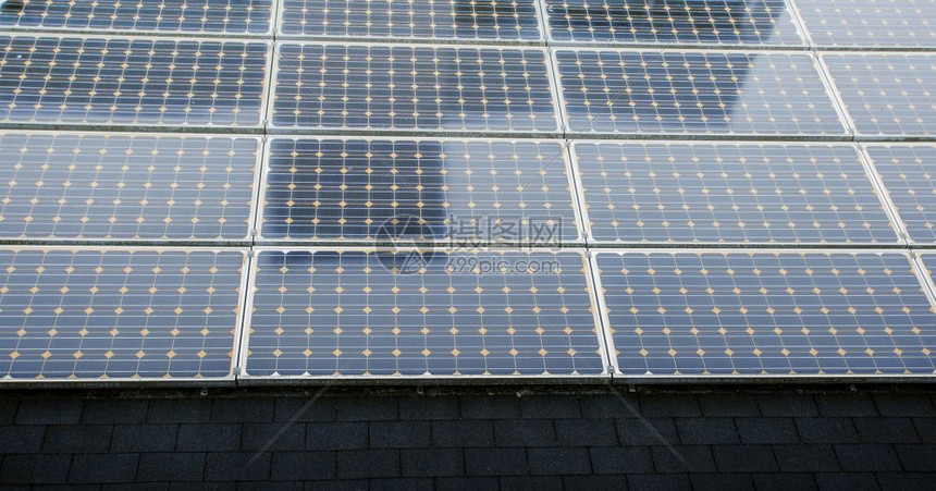 创新技术可再生光伏电池板太阳能背景纹理替代能源概念清洁屋顶绿色现代设计光伏电池板太阳能背景纹理屋顶绿色能源图片