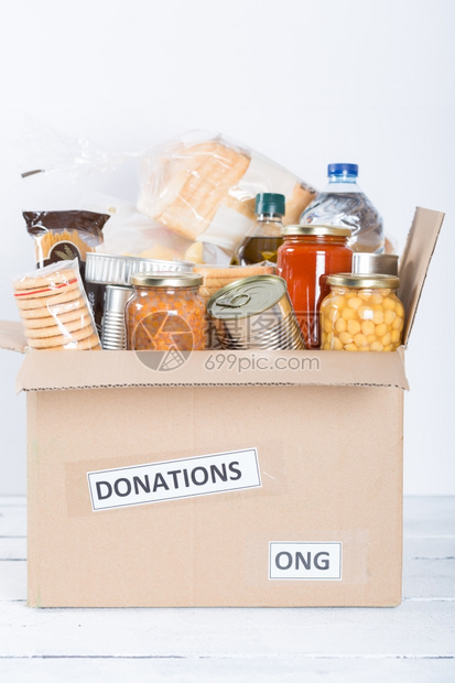 慈善机构为穷人提供支助住房或食品捐助谷物图片