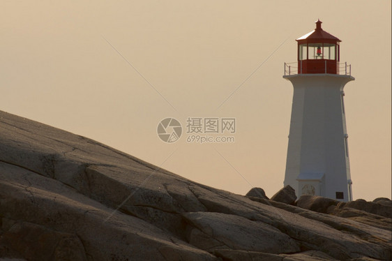 海岸天空新斯科舍省佩吉湾灯塔海岸线图片