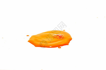 有质感的橙色水滴喷洒在白背景上想像力温度图片