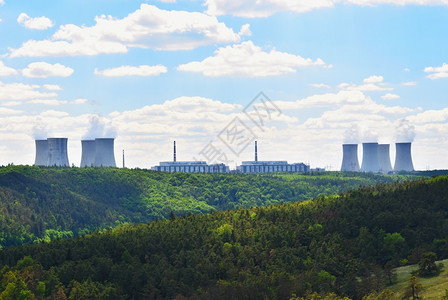 力量工厂燃料杜科瓦尼核电厂捷克欧洲森林河谷景观Dukovany图片