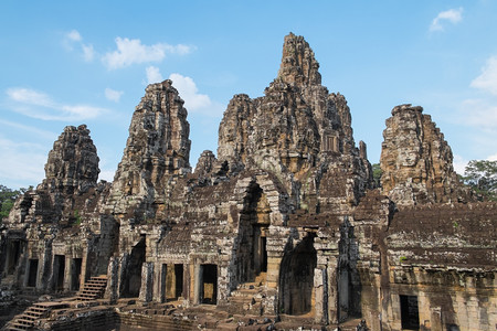 柬埔寨吴哥瓦古代拜顿寺的石头纪念碑传统的古董图片